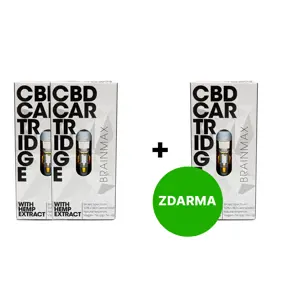 2+1 ZDARMA: BrainMax CéBéDé Cartridge STRONG, náplň do CéBéDé Pen Vaporizéru, 0,5 ml, 50%