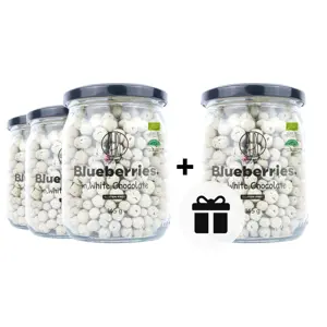 Produkt 3+1 ZDARMA: BrainMax Pure Borůvky v bílé čokoládě, BIO, 165 g