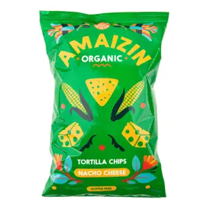 AMAIZIN  Chipsy kukuřičné nachos s příchutí sýra, 150 g, BIO