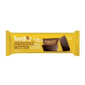 Produkt Bett'r Organic Almond Butter Cups, Čokoládové košíčky s mandlovým krémem BIO, 3 x 13 g