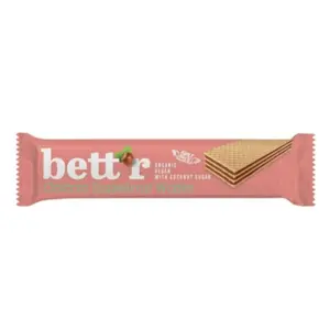 Bett'r Organic Cacao Hazelnut Wafer, Kakao-oříškový oplatek, 30 g