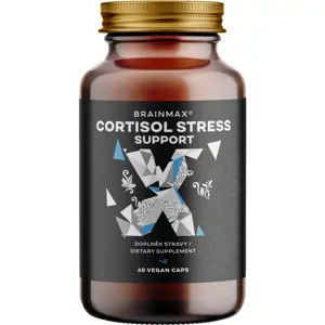 BrainMax Cortisol Stress Support, komplex pro zvládání stresu, 60 rostlinných kapslí