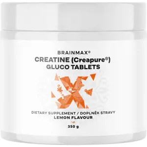 Produkt BrainMax Creatine Creapure® Gluco tablets, Lemon, Kreatin monohydrát tablety, Citrón, 350 g, 115 tablets