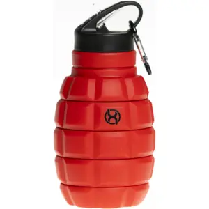 Produkt BrainMax Grenade bottle, skládací silikonová lahev na vodu, 580 ml Barva: Červená