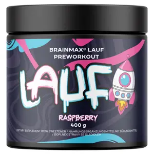 Produkt BrainMax LAUF Preworkout, s kofeinem, 400 g Příchuť: Malina