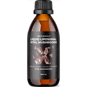 BrainMax Liposomal Vital Mushrooms, vitální houby v liposomální formě, 200 ml