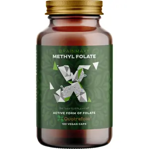 Produkt BrainMax Methyl Folate, Kyselina listová v aktivní formě, 400 mcg, 100 rostlinných kapslí