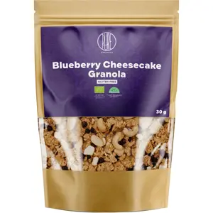 BrainMax Pure Blueberry Cheesecake Granola, Borůvky a Bílá čokoláda, BIO, 30 g