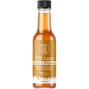 BrainMax Pure Chilli sauce, Mango & Pineapple (chilli omáčka, mango a ananas), 200 ml