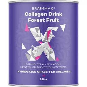 BrainMax Pure Collagen Drink, kolagen nápoj, lesní ovoce 300 g