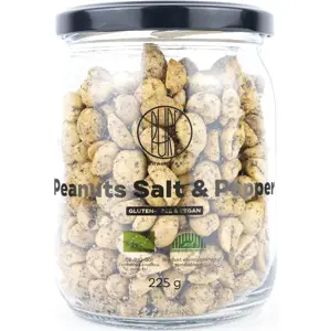 Produkt BrainMax Pure Peanuts Salt & Pepper, Arašídy, Sůl & Pepř, BIO, 225 g