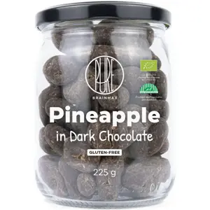 Produkt BrainMax Pure Pineapple in Dark Chocolate, Lyofilizovaný ananas v hořké čokoládě, BIO, 225 g