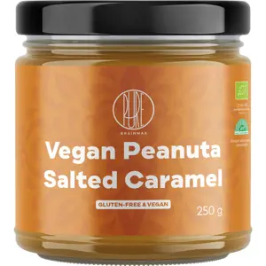 BrainMax Pure Vegan Peanuta Salted Caramel, Arašídový krém se slaným karamelem BIO, 250 g