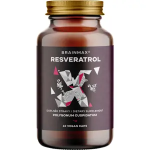 BrainMax Trans-Resveratrol, resveratrol, 500 mg, 60 rostlinných kapslí