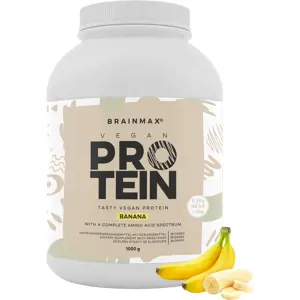 BrainMax Vegan protein, 1000 g Příchuť: Banán