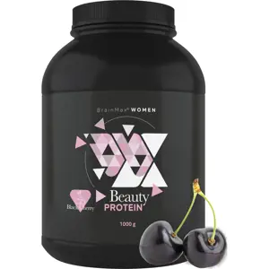 Produkt BrainMax Women Beauty Protein, protein pro ženy s kolagenem, keratinem a vitamíny, 1000 g Příchuť: Black Cherry