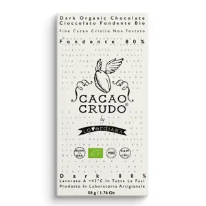 Produkt Cacao Crudo Raw Hořká čokoláda 80%, BIO, 50 g