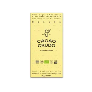 Produkt Cacao Crudo Raw Hořká čokoláda s banánem, BIO, 50 g