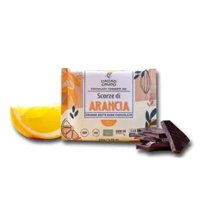 Produkt Cacao Crudo Raw Hořká čokoláda s pomerančovou kůrou, BIO, 30 g