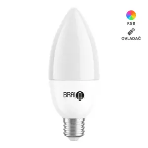 Chytrá žárovka BrainLight LED, závit E14, 4,8 W, s ovladačem, stmívatelná