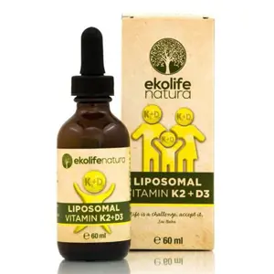 Produkt Ekolife Natura - Liposomal Vitamin K2 + D3 60ml (Lipozomální vitamín K2+ D3)