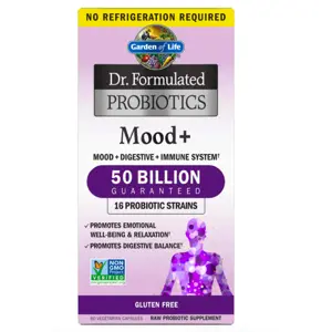 Garden of life Dr. Formulated Probiotics Mood+, probiotika, 50 miliard, 60 rostlinných kapslí