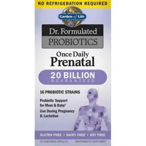 Produkt Garden of life Dr. Formulated Probiotics once daily Prenatal (probiotika pro těhotné, kojící), 16 kmenů, 20 mld. CFU, 30 rostlinných kapslí