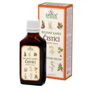 Produkt Grešík Čistící bylinné kapky Devatero bylin 50 ml