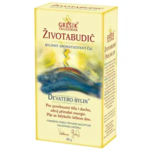 Produkt Grešík Waldemar Životabudič, bylinný aromatizovaný čaj, 50 g