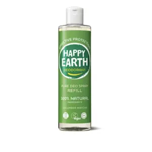 Happy Earth - Deodorant okurka a matcha, náhradní náplň, 300 ml