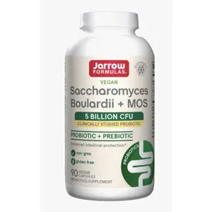 Produkt Jarrow Formulas Jarrow Saccharomyces Boulardii + MOS, Probiotika, 5 miliard CFU, 90 rostlinných kapslí