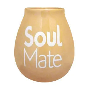 Produkt Kalabasa keramická - béžová s nápisem Soul Mate