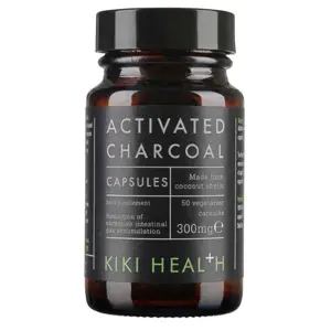 Produkt KIKI Health Activated Charcoal (aktivní uhlí) 300 mg, 50 rostlinných kapslí