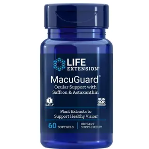 Life Extension MacuGuard Ocular Support with Saffron & Astaxanthin, oční podpora, 60 kapslí