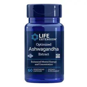 Life Extension Optimized Ashwagandha Extract, extrakt z Ashwagandhy, 60 rostlinných kapslí