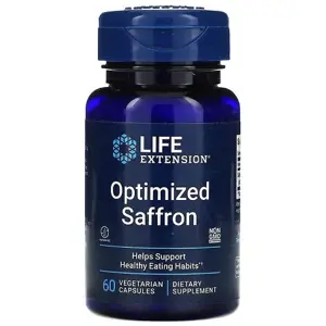 Life Extension Optimized Saffron, standardizovaný extrakt ze šafránu, 60 rostlinných kapslí