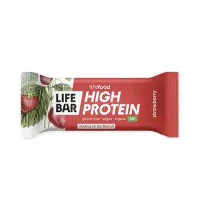 LifeFood - Tyčinka Lifebar Protein tyčinka jahodová, BIO, 40 g