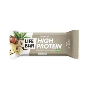 LifeFood - TyčinkaLifebar Protein tyčinka oříšková s vanilkou, BIO, 40 g