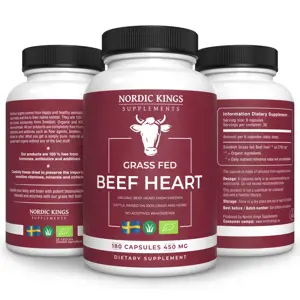 Produkt Nordic Kings - Hovězí srdce v BIO Grass-fed kvalitě, 180 kapslí