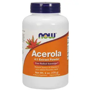 Now® Foods NOW Acerola prášek, přírodní vitamin C, 170 g (6 oz)