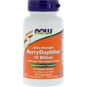 Produkt Now® Foods NOW BerryDophilus Extra Strength (probiotika pro děti), 50 žvýkacích pastilek