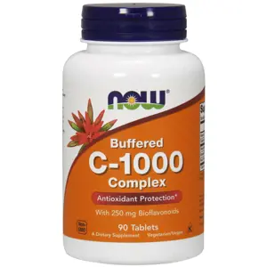 Now® Foods NOW Buffered Vitamin C-1000 Komplex s 250mg bioflavonoidů, PH neutrální vitamín C, 90 tablet