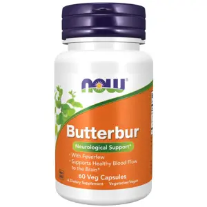 Now® Foods NOW Butterbur with Feverfew (Devětsil a Řimbaba) 75mg, 60 rostlinných kapslí