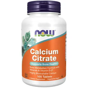 Now® Foods NOW Calcium Citrate with minerals & Vitamin D-2 (vápník s minerály a vitamínem D2), 100 tablet