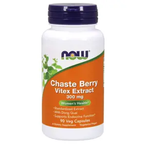 Produkt Now® Foods NOW Chaste Berry Vitex Extract (Drmek obecný), 300 mg, 90 rostlinných kapslí