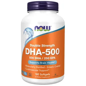 Produkt Now® Foods NOW DHA-500, 500 DHA/250 EPA, Omega 3, 180 softgelových kapslí