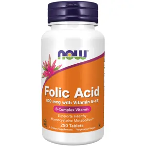 Now® Foods NOW Folic Acid (kyselina listová), 800 mcg, 250 tablet