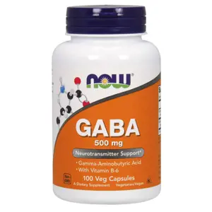 Produkt Now® Foods NOW GABA (kyselina gama-aminomáselná) 500 mg + 2mg Vitamín B6, 100 kapslí