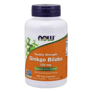 Produkt Now® Foods NOW Ginkgo Biloba Double Strenght, 120 mg, 100 rostlinných kapslí