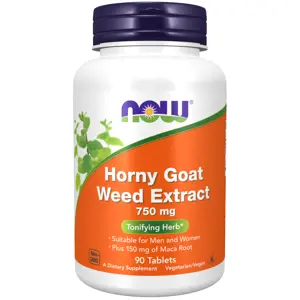 Produkt Now® Foods NOW Horny Goat Weed Extract (Škornice extrakt), 750 mg, 90 tablet